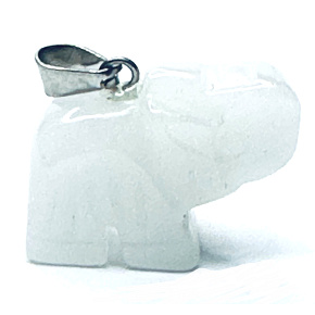 Prívesok Quartz Elephant prírodný kameň, ručne brúsená figúrka 1,8 x 2,5 x 8 mm, najdokonalejší liečiteľ