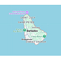 Charm Barbados vlajka - houpající se mapa, přívěsek na náramek cestování