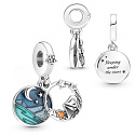 Charm Camping night sky - camping 2v1, náramok prívesok symbol