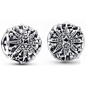 Prívesok Striebro 925 Nebeská snehová vločka, korálik na náramok Vianoce Prívesok Striebro 925 Nebeská snehová vločka, korálik na náramok Vianoce