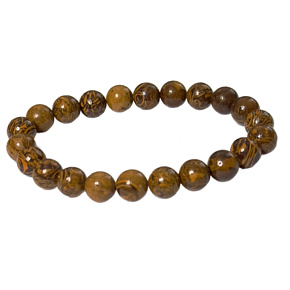 Jaspis Miriam, Sloní kůže, Caligraphy náramek elastický přírodní kámen, kulička 8 mm / 16 - 17 cm, kámen pozitivní energie