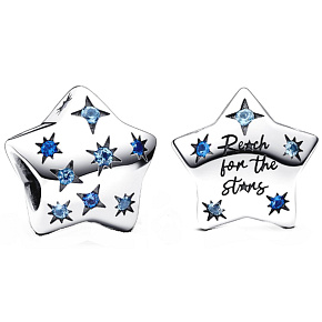 Prívesok Striebro 925 Trblietavé hviezdy korálek na náramku vesmír Prívesok Striebro 925 Trblietavé hviezdy korálek na náramku vesmír