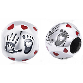 Prívesok Striebro 925 Láska v dlani, korálik na náramku rodina