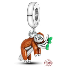 Prívesok zo striebra 925 Sloth, prívesok na náramok so zvieratami Prívesok zo striebra 925 Sloth, prívesok na náramok so zvieratami