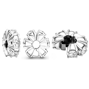 Prívesok Striebro 925 Light clip stopper, klip korálek na náramok, symbol