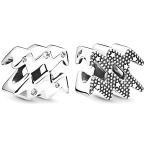 Prívesok Striebro 925 Znamenie zverokruhu Šumivé Vodnár, korálik na náramok Prívesok Striebro 925 Znamenie zverokruhu Šumivé Vodnár, korálik na náramok