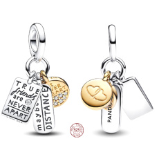 Charm Striebro 925 Priateľstvo 3v1, prívesok na náramok priateľstva