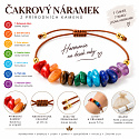 Čakrový náramok 7 čakier z prírodných kameňov – nastaviteľný pletený náramok harmónie