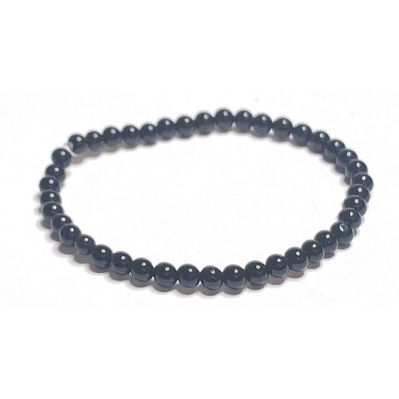 Onyx černý náramek elastický přírodní kámen životní síly