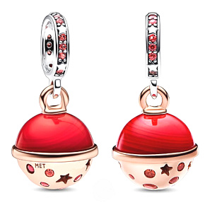 Charm Striebro 925 Planéta Mars, Murano dvojfarebný trblietavý prívesok na náramok vesmír