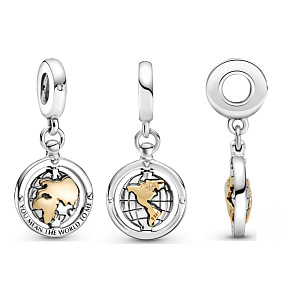 Strieborný náramok 925 World Pendant Travel
