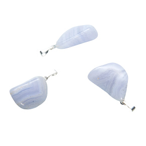 Chalcedón Trommel prívesok prírodný kameň, 2,2 - 3 cm, 1 kus, kameň lásky a radosti