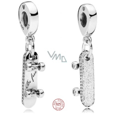 Prívesok zo striebra 925 Skateboard, prívesok na náramku šport Prívesok zo striebra 925 Skateboard, prívesok na náramku šport