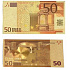Talisman Zlatá plastová bankovka 50 EUR