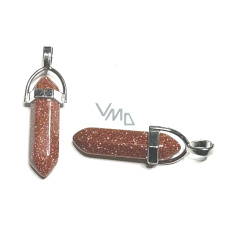 Zlatý prívesok kyvadlo šesťuholník 41 x 13 mm, kameň ambícií Zlatý prívesok kyvadlo šesťuholník 41 x 13 mm, kameň ambícií