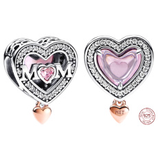 Prívesok Striebro 925 Mamička - dierované srdce Mamička, korálik na náramku rodina Prívesok Striebro 925 Mamička - dierované srdce Mamička, korálik na náramku rodina