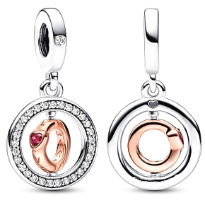 Prívesok zo striebra 925 Láska, ktorá sa točí - otočný prsteň, prívesok na náramok lásky Prívesok zo striebra 925 Láska, ktorá sa točí - otočný prsteň, prívesok na náramok lásky