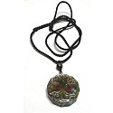 Orgonitový amulet, Strom života, generátor energie, prírodný kameň (7 čakier) + epoxidová živica + lano 22 g