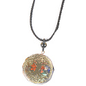 Orgonitový amulet, Strom života, generátor energie, prírodný kameň (7 čakier) + epoxidová živica + lano 22 g